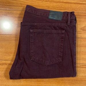 GAP Slim Wine Denim 34x36